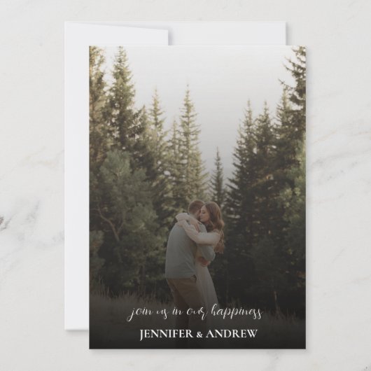 シンプルScript Photo結婚's 招待状 (裏面)