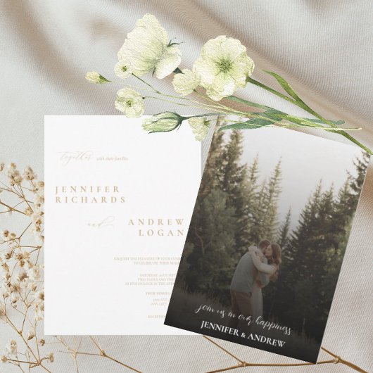 シンプルScript Photo結婚's 招待状