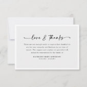 シンプルScript Photo葬儀 サンキューカード (正面)