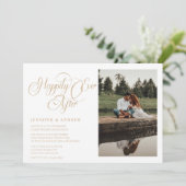 シンプルScript Photo |披露宴結婚式招待状 招待状 (スタンド正面)