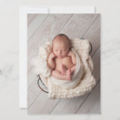 シンプルScript Photo Baptism Welcome 招待状 (裏面)