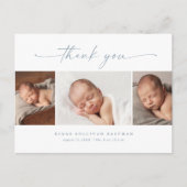 シンプルScript Photo Collageベビーありがとう ポストカード (正面)