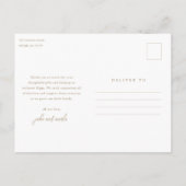 シンプルScript Photo Collageベビーありがとう ポストカード (裏面)