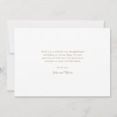 シンプルScript Photo Collageベビー サンキューカード (裏面)