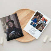 シンプルScript Photo Collage卒業 案内状