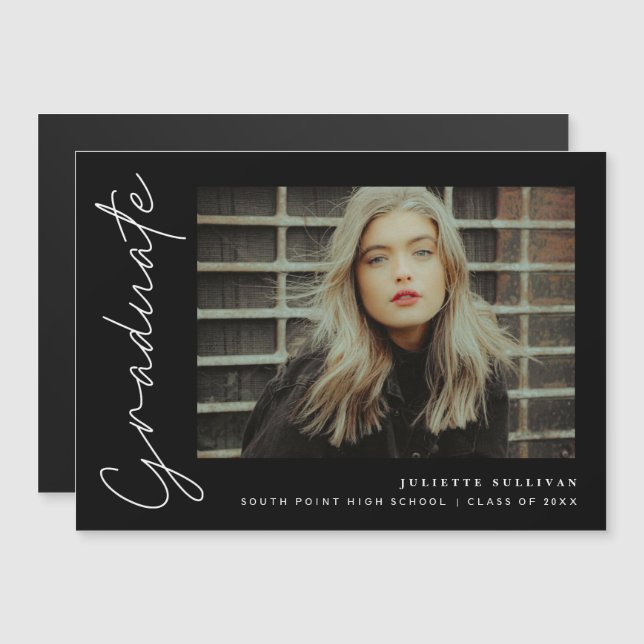 シンプルScript Photo Graduation発表 (正面/裏面)