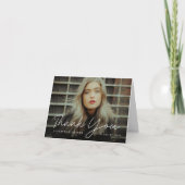 シンプルScript Photo Graduation サンキューカード (正面)