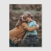 シンプルScript Photo Holiday Magenticカード (正面)