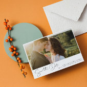 シンプルScript Photo QR Code Photo Save the Date 招待状