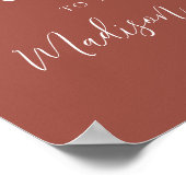 シンプルScript Rustの結婚Welcome ポスター (角)