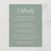 シンプルScript Sage Greenの結婚詳細 エンクロージャーカード (正面)