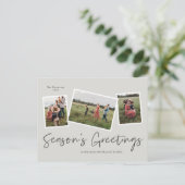 シンプルScript Season's Greetings 3 Photo シーズンポストカード (スタンド正面)