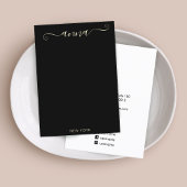 シンプルScript Signature Black Necklace Display 名刺