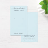 シンプルScript Signature Blue Earring Display Card (デスク)