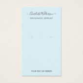 シンプルScript Signature Blue Earring Display Card (正面)