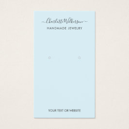 シンプルScript Signature Blue Earring Display Card