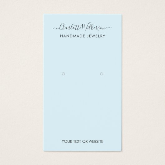 シンプルScript Signature Blue Earring Display Card (正面)