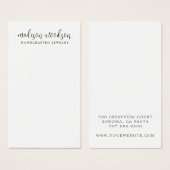 シンプルScript Signature Earring Display Card (正面&裏面)