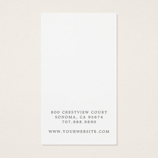 シンプルScript Signature Earring Display Card (裏面)