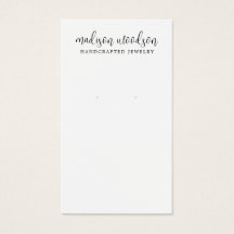 シンプルScript Signature Earring Display Card