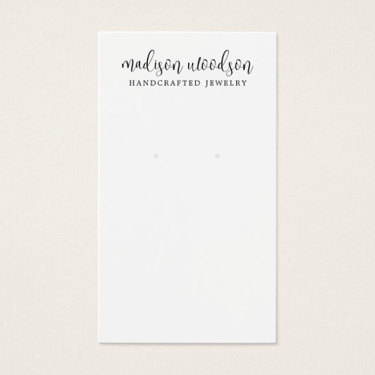 シンプルScript Signature Earring Display Card (正面)