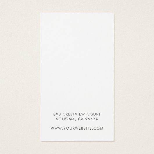 シンプルScript Signature Earring Display Card (裏面)