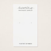 シンプルScript Signature Earring Display Card (正面)