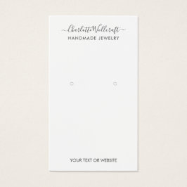 シンプルScript Signature Earring Display Card