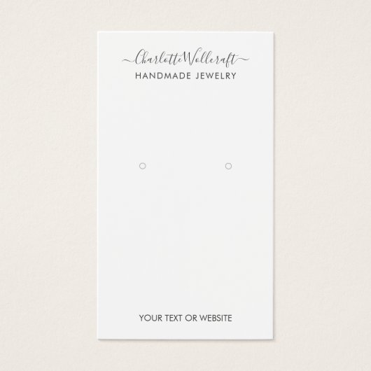 シンプルScript Signature Earring Display Card (正面)