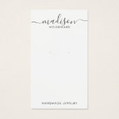 シンプルScript Signature Earring Display Card (正面)