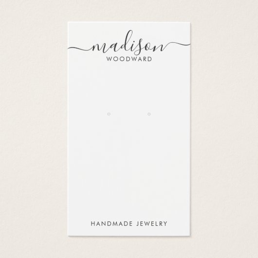 シンプルScript Signature Earring Display Card (正面)