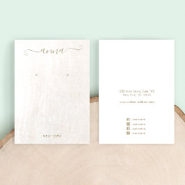 シンプルScript Signature Marble Earring Display 名刺