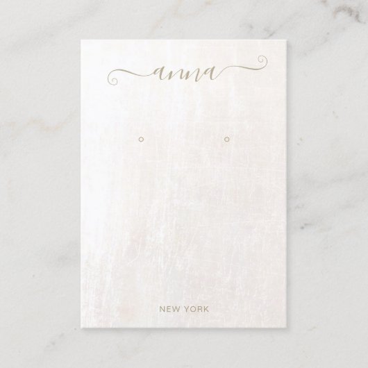 シンプルScript Signature Marble Earring Display 名刺 (正面)