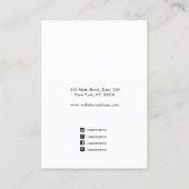 シンプルScript Signature White Earring Display 名刺 (裏面)