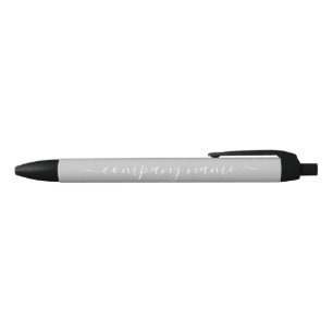 シンプルScript - Silver & White – 会社/イベント 黒ボールペン
