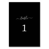 シンプルScript Swash Thank You Blackテーブルカード テーブルナンバー (裏面)