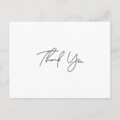 シンプルScript Thank Youポストカード ポストカード (正面)
