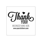 シンプルScript Thank You, カスタムBusiness ラバースタンプ (インプリント)