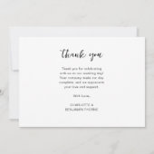 シンプルScript Thank You サンキューカード (裏面)