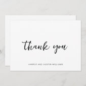 シンプルScript Thank You サンキューカード (正面/裏面)