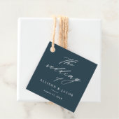 シンプルScript's 結婚 Thank Youメッセージカード フェイバータグ (インサイチュ)