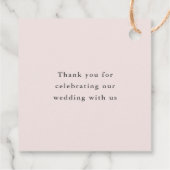 シンプルScript's 結婚 Thank Youメッセージカード フェイバータグ (裏面)