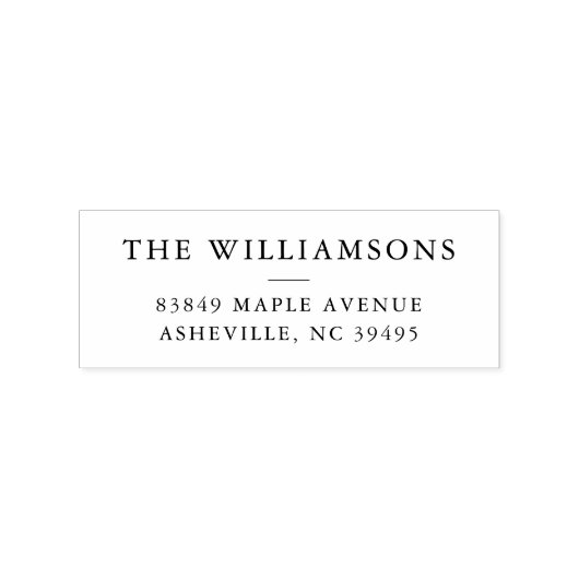 シンプルSerifファミリ名差出人住所 ラバースタンプ (インプリント)