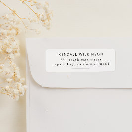 シンプルSerifモダンタイポグラフィ差出人住所 ラベル