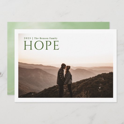 シンプルSERIF HOPE GREEN Water Color Back シーズンカード (正面/裏面)