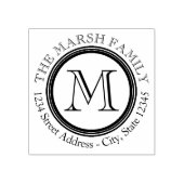 シンプルSerif Monogramの名前と差出人住所 ラバースタンプ (インプリント)