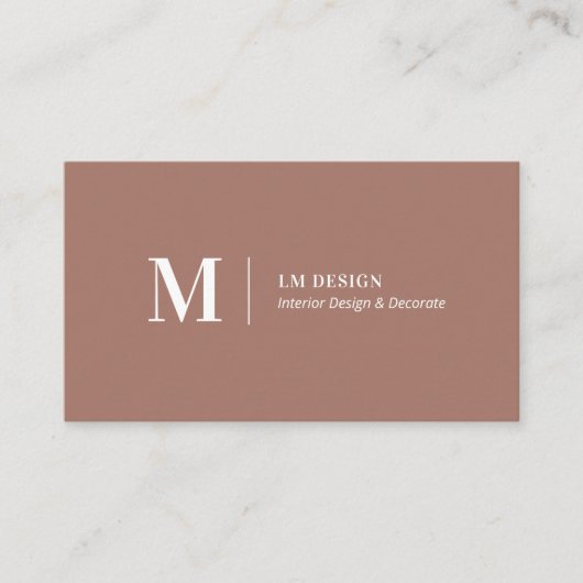 シンプルSienna Minimalistモダン名刺 名刺 (正面)