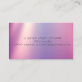 シンプルSilver Instagramモダン Social Media 名刺 (裏面)