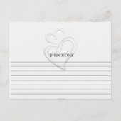 シンプルSilver Swirlハートレシピカード ポストカード (正面)