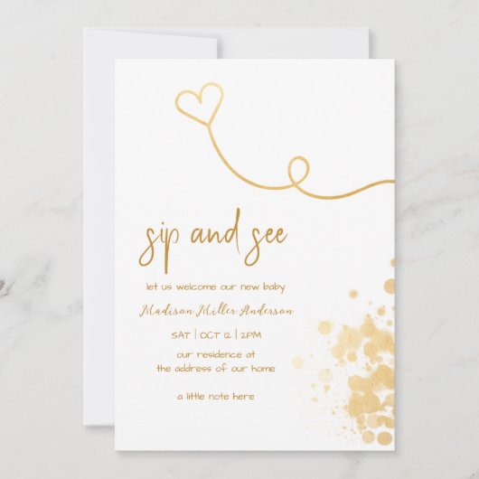 シンプルSipと 招待状 (正面)